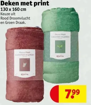 Aanbieding: Deken met print