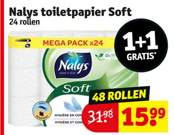 Aanbieding: Nalys toiletpapier Soft