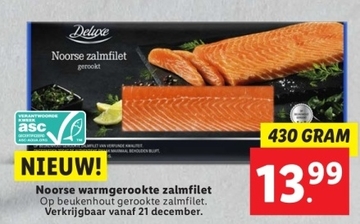 Aanbieding: Noorse warmgerookte zalmfilet