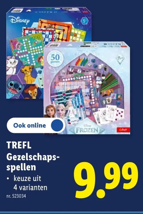 Promotie: TREFL Gezelschapsspellen & Puzzel 9-in-1