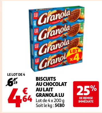 Aanbieding: Biscuits au chocolat au lait