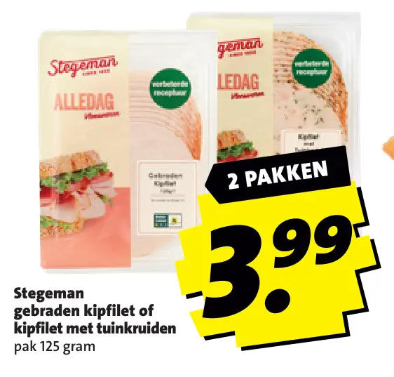 Aanbieding: gebraden kipfilet of kipfilet met tuinkruiden