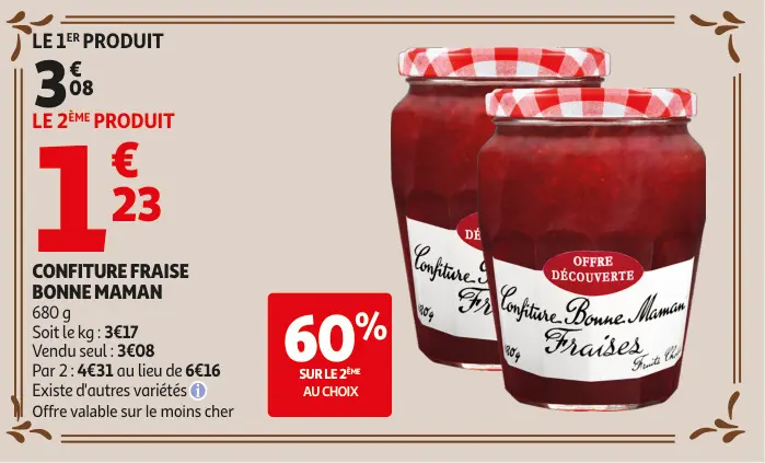 Offre: Confiture abricot intense