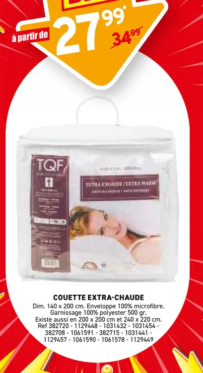 Offre: Couette extra-chaude