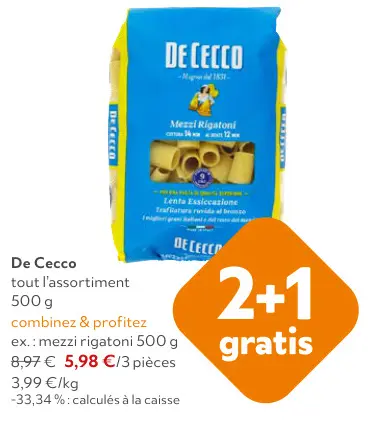 Offre: Mezzi Rigatoni