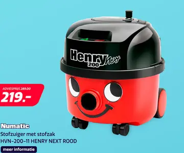 Aanbieding: Numatic HVN-200-11 HENRY NEXT ROOD