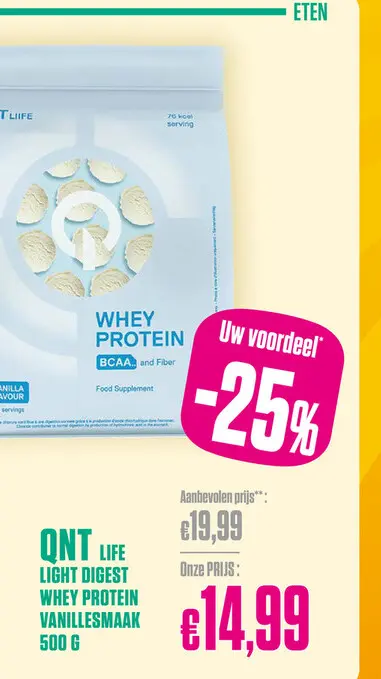 Promotie: QNT Light digest whey protein vanillesmaak