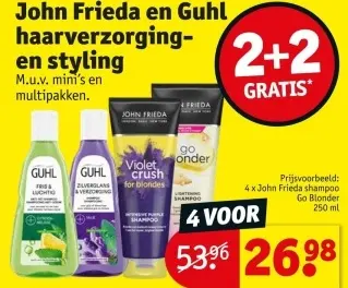 Promotie: John Frieda en Guhl haarverzorging- en styling