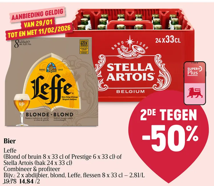 Promotie: Leffe of Stella Artois
