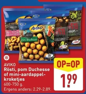 Aanbieding: Rösti, pom Duchesse of mini-aardappelkroketjes