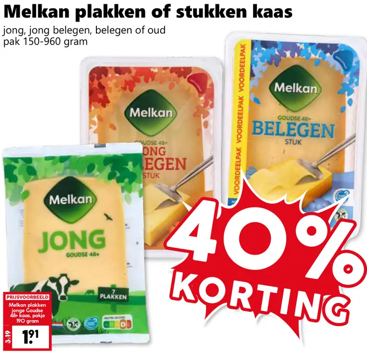 Aanbieding: Plakken of stukken kaas