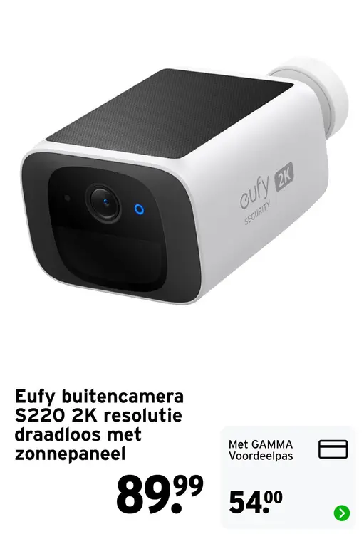 Aanbieding: Buitencamera S220 2K resolutie draadloos