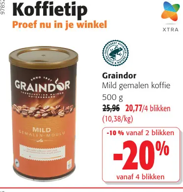 Promotie: Mild gemalen koffie