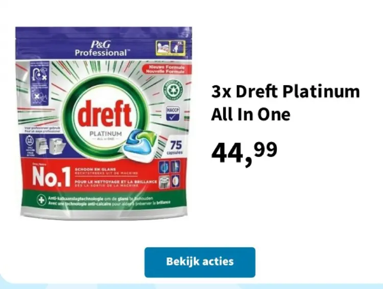 Promotie: Dreft Platinum All In One