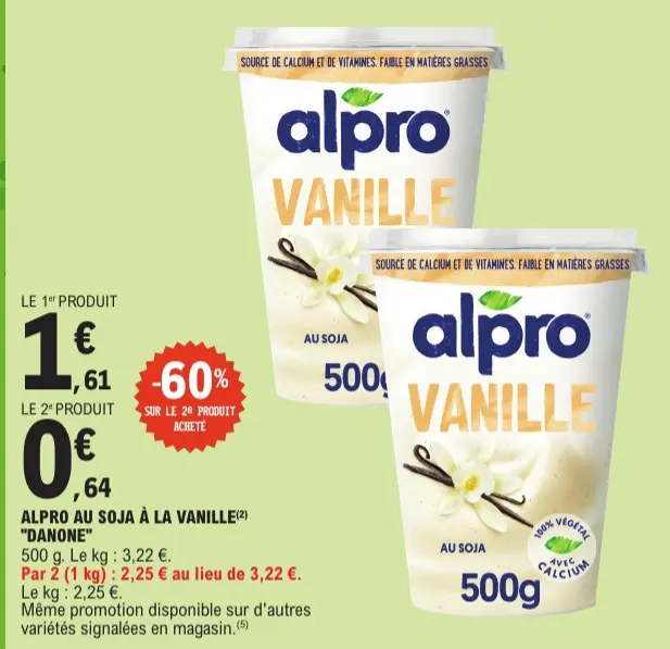 Offre: Alpro au soja à la vanille