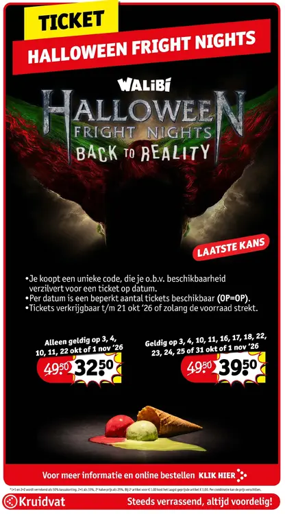 Aanbieding: Walibi Halloween Fright Nights Ticket