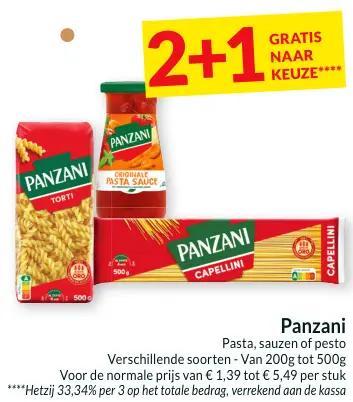 Promotie: Pasta, sauzen of pesto