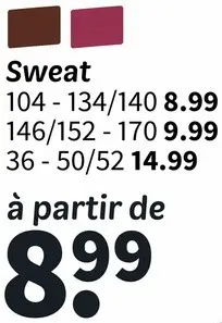 Offre: Sweat