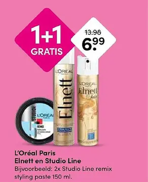 Aanbieding: L'Oréal Paris Elnett en Studio Line