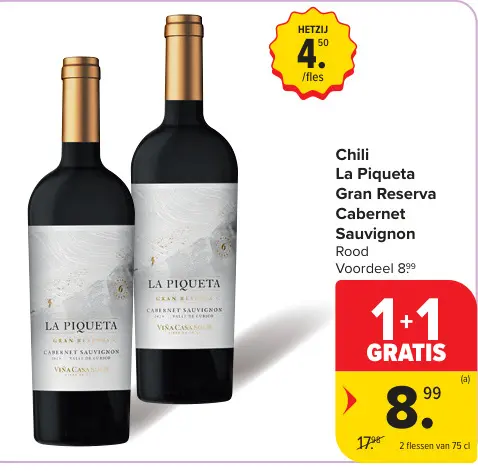 Promotie: La Piqueta Gran Reserva Cabernet Sauvignon