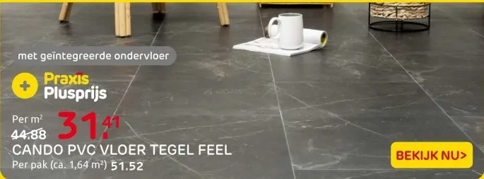 Aanbieding: Pvc vloer tegel feel