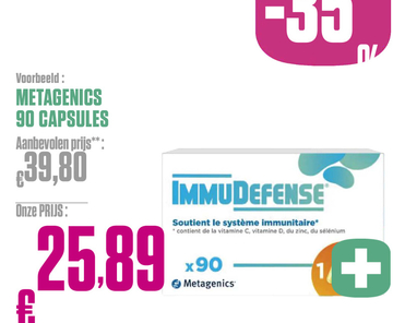 Aanbieding: METAGENICS 90 CAPSULES IMMUDEFENSE