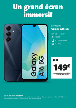 Offre: Samsung Galaxy A16 5G