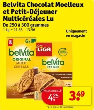 Offre: Belvita Chocolat Moelleux et Petit-Déjeuner M