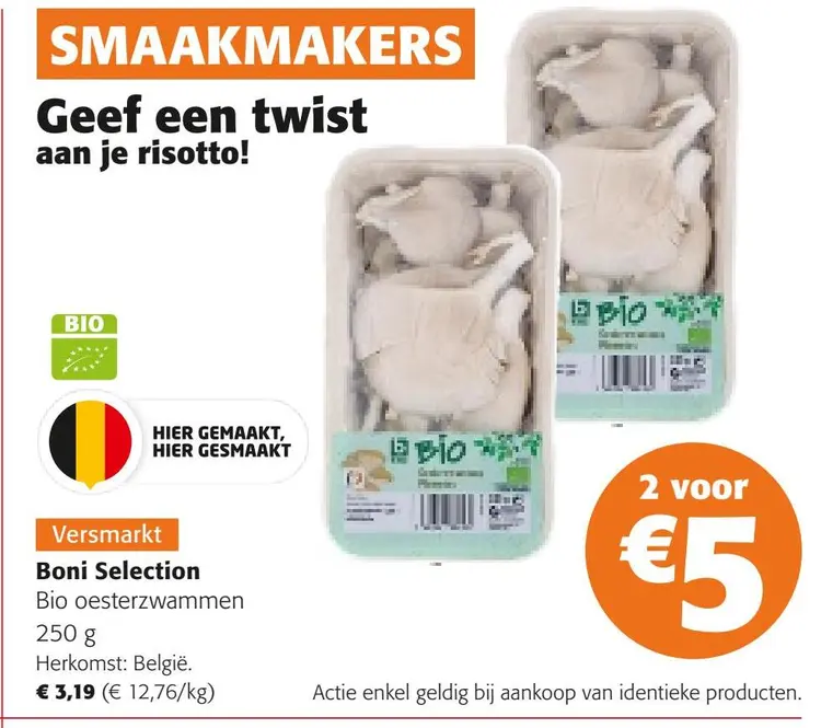 Aanbieding: Bio oesterzwammen