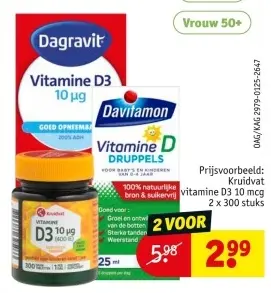 Aanbieding: Kruidvat vitamine D3