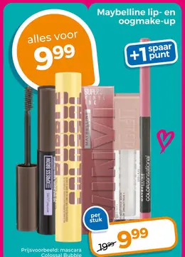Aanbieding: Maybelline lip- en oogmake-up