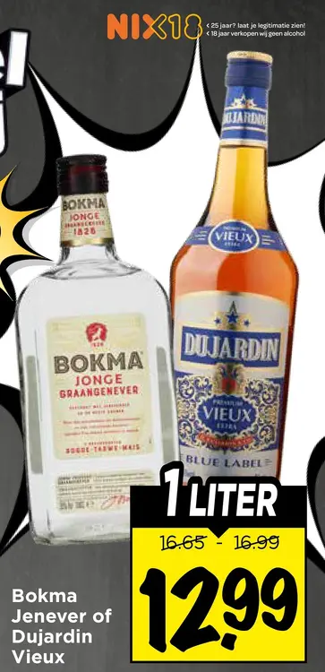 Aanbieding: Bokma Jenever of Dujardin Vieux