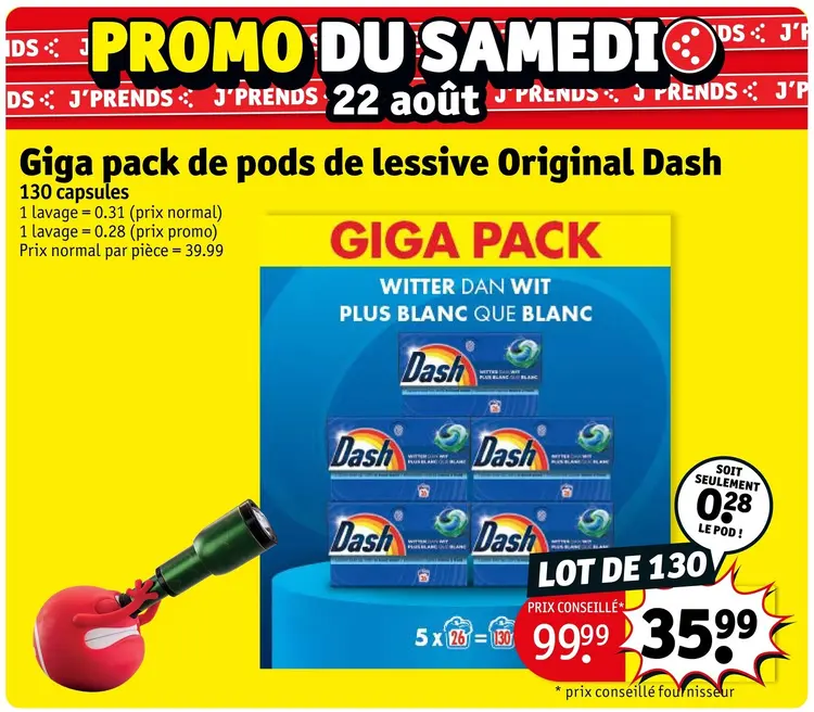 Offre: Giga pack de pods de lessive Original