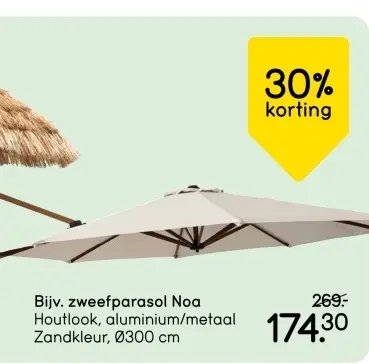 Aanbieding: Zweefparasol Noa