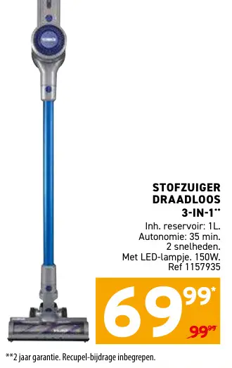 Promotie: Stofzuiger draadloos 3-in-1