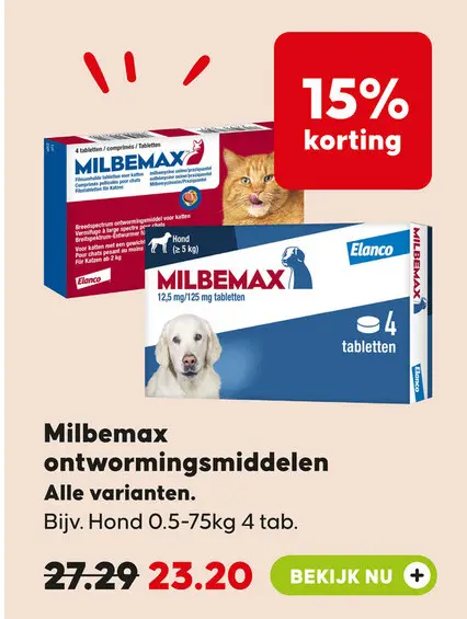 Aanbieding: Milbemax ontwormingsmiddelen