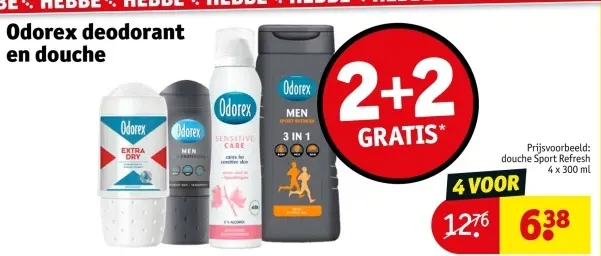 Aanbieding: Odorex deodorant en douche
