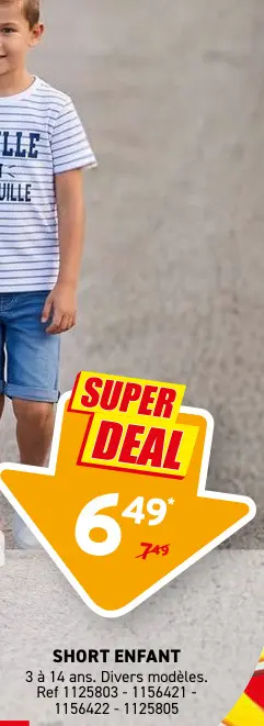 Offre: Short enfant