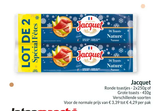 Promotie: Ronde toastjes of Grote toasts