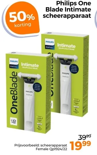 Aanbieding: Philips One Blade Intimate scheerapparaat