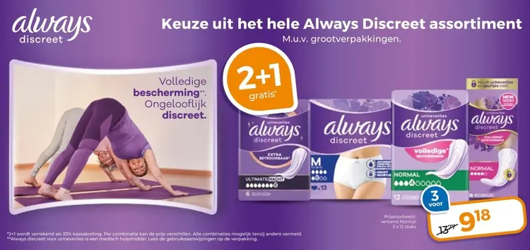 Aanbieding: Always Discreet