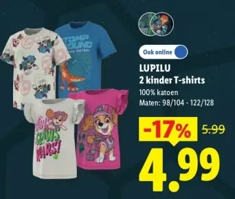 Aanbieding: 2 kinder T-shirts