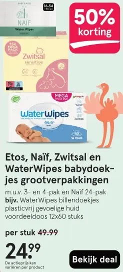 Aanbieding: Babydoekjes grootverpakkingen