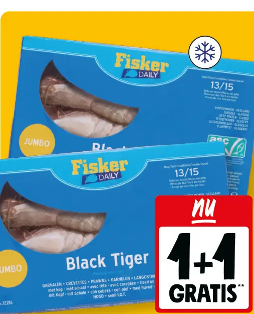 Promotie: Fisker Black Tiger gamba 13/15