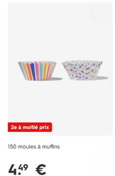 Offre: moules à muffins