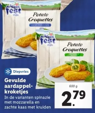 Aanbieding: Gevulde aardappelkroketjes