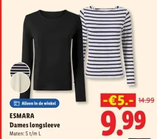 Aanbieding: Dames longsleeve