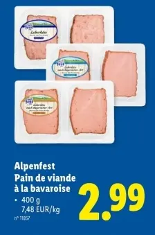 Offre: Pain de viande à la bavaroise