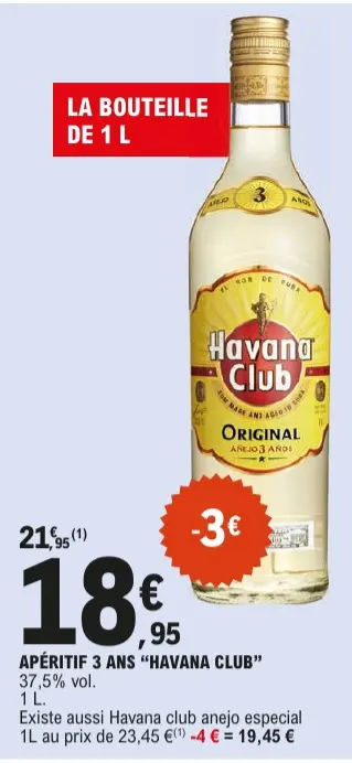 Offre: Apéritif 3 ans "Havana Club"