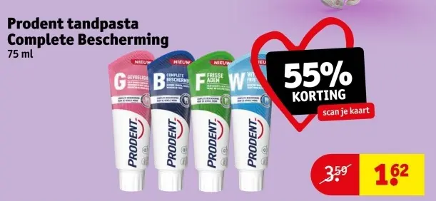 Aanbieding: Prodent tandpasta Complete Bescherming